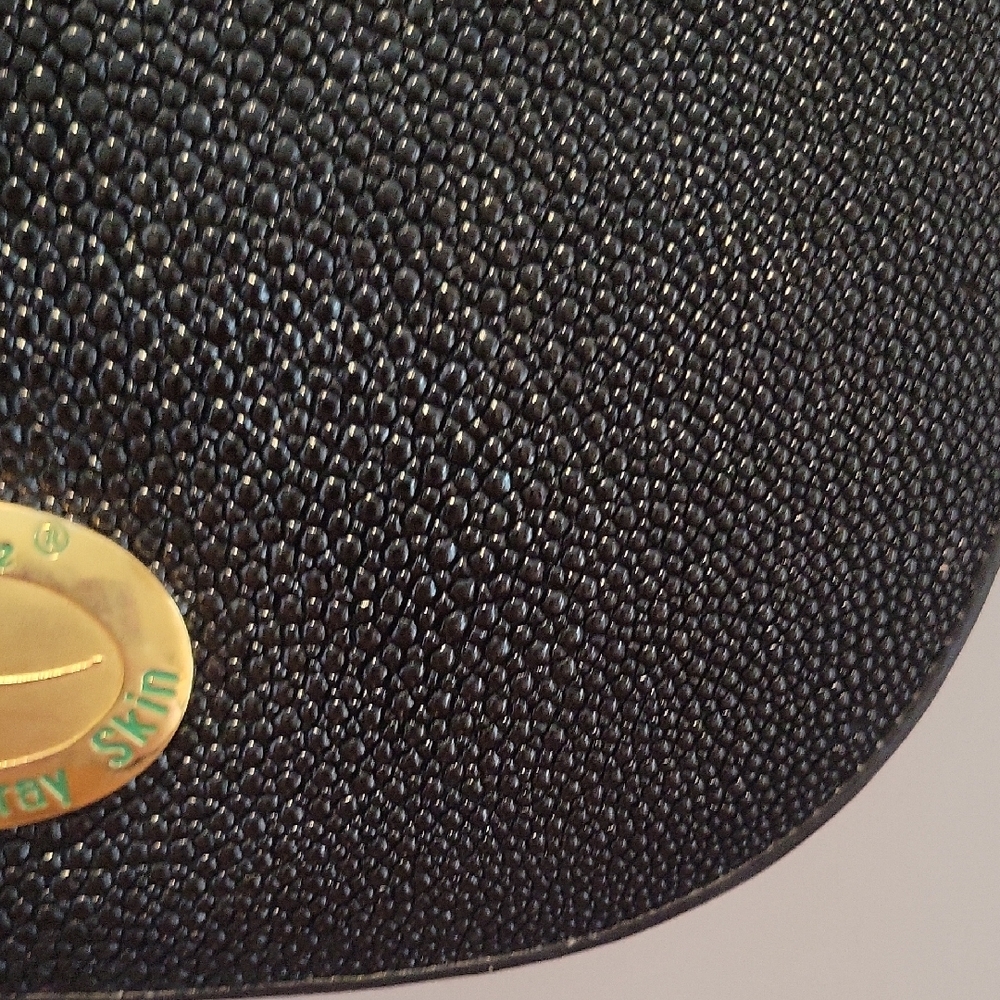 Vintage Ocean Genuine Stingray Skin Shoulder Purse That Extends To Crossbody Bag - Picture 7 of 16